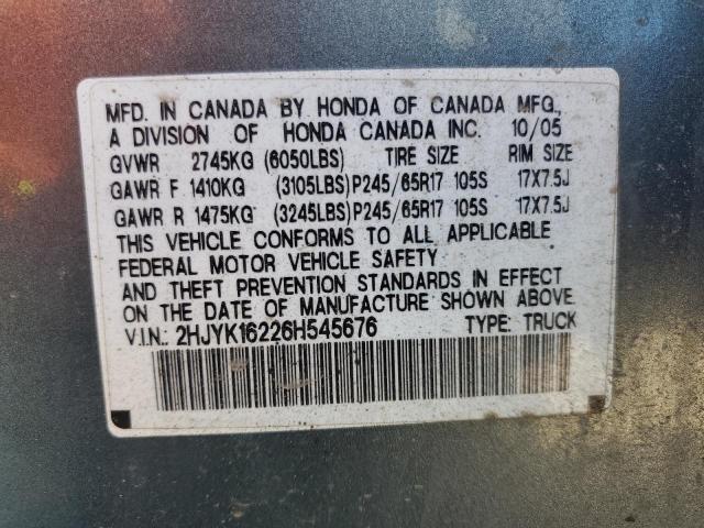 2006 HONDA RIDGELINE RT  