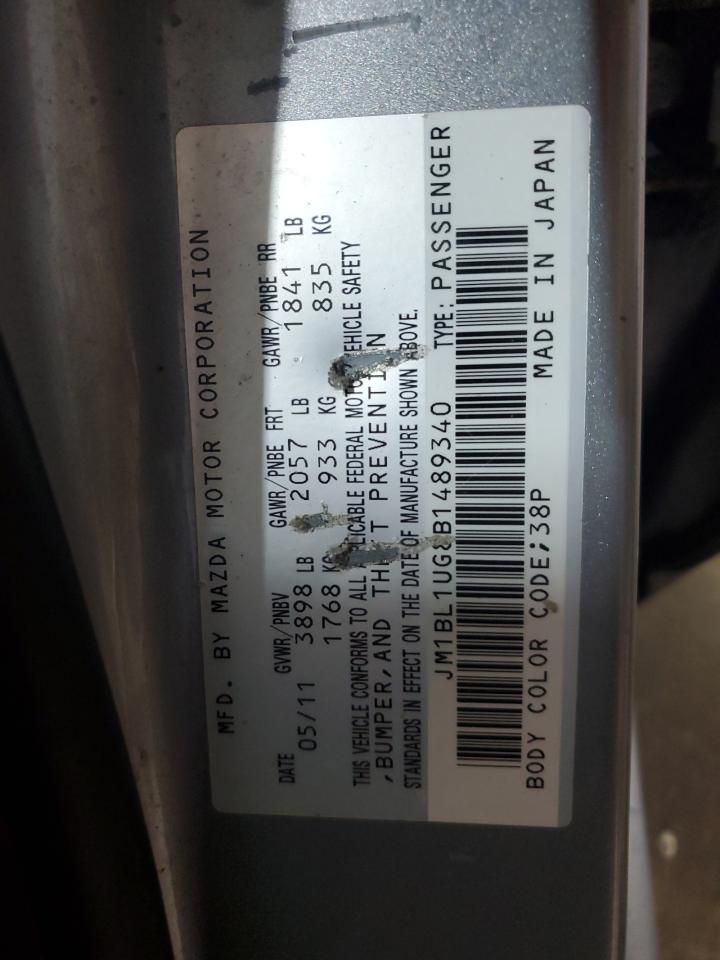 2011 Mazda 3 I VIN: JM1BL1UG8B1489340 Lot: 58805915