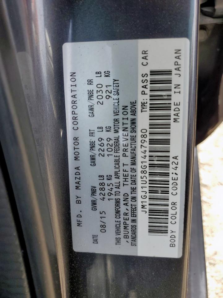 2016 Mazda 6 Sport VIN: JM1GJ1U58G1447980 Lot: 56375195