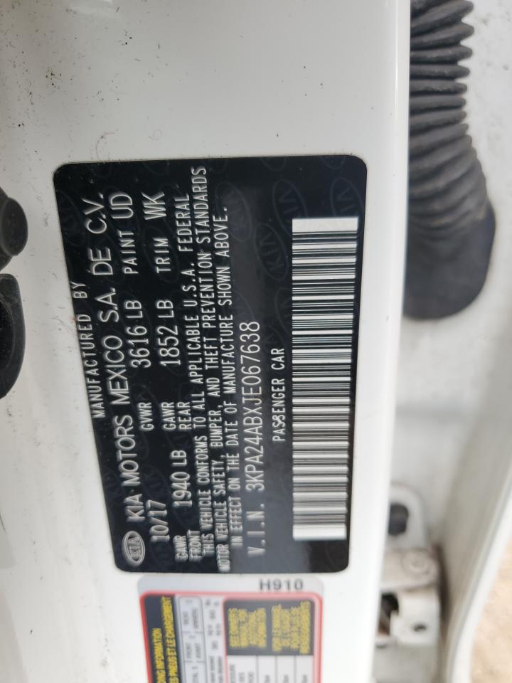 2018 Kia Rio Lx VIN: 3KPA24ABXJE067638 Lot: 56418275