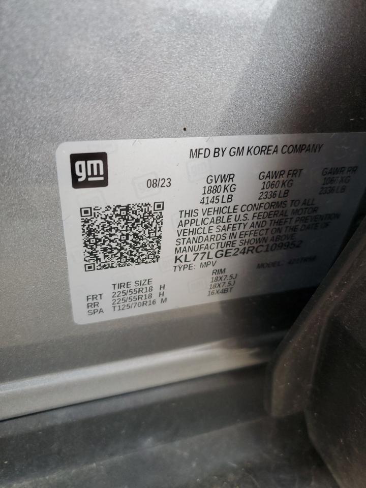 KL77LGE24RC109952 CHEVROLET TRAX 1RS 2024
