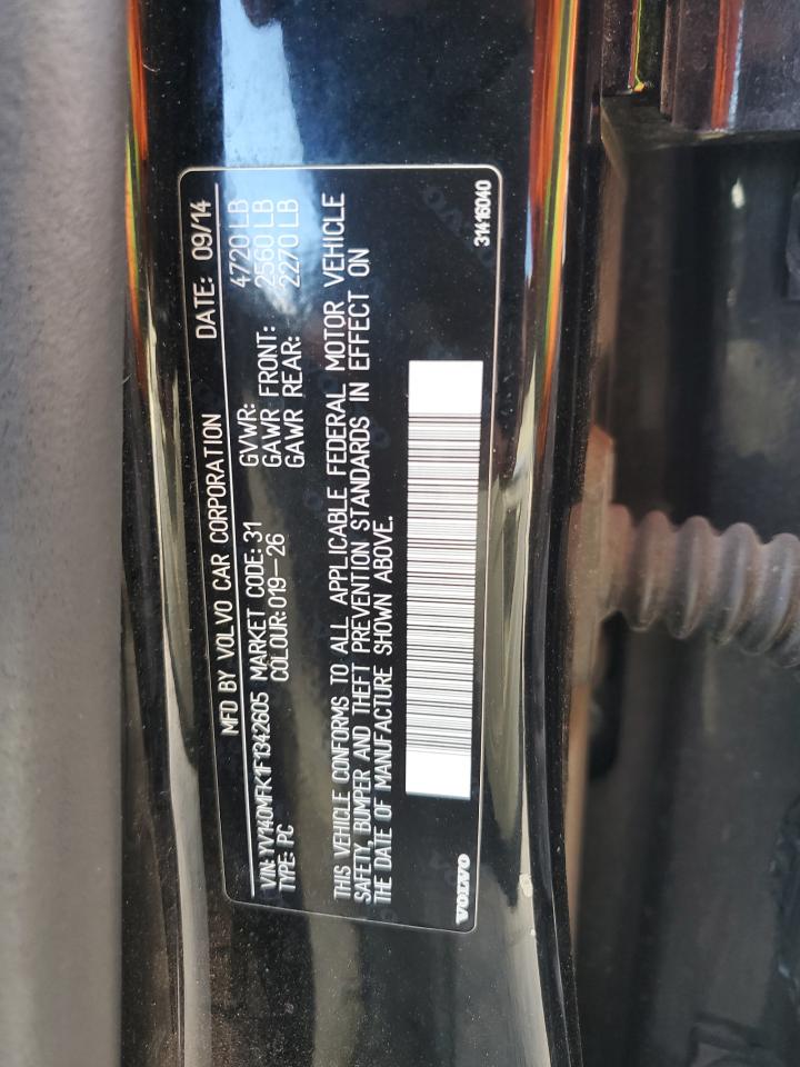 2015 Volvo S60 Premier VIN: YV140MFK1F1342605 Lot: 52452765