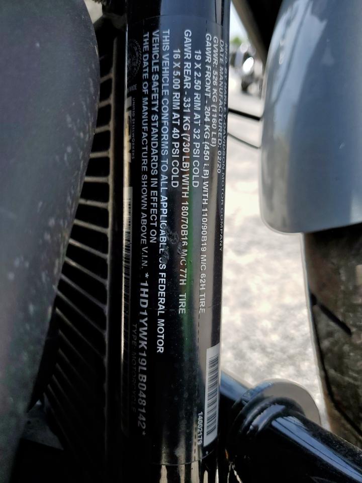 2020 Harley-Davidson Fxlrs VIN: 1HD1YWK19LB048142 Lot: 57155465