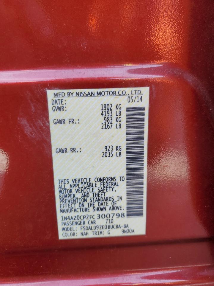 2015 Nissan Leaf S VIN: 1N4AZ0CP2FC300798 Lot: 56552715