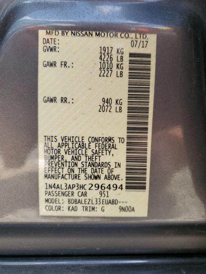 1N4AL3AP3HC296494 NISSAN ALTIMA 2017