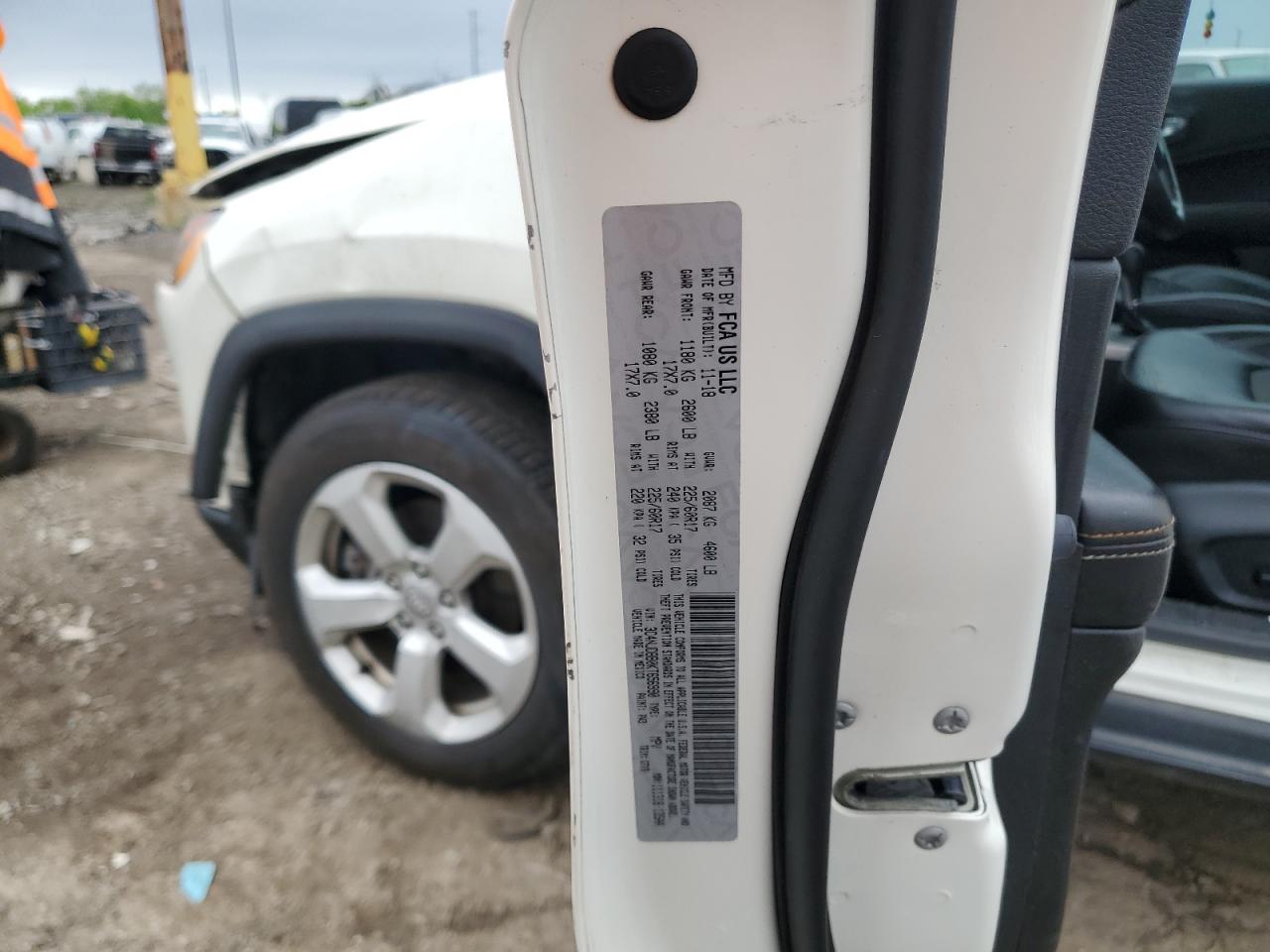2019 Jeep Compass Latitude VIN: 3C4NJDBB0KT656990 Lot: 56654985