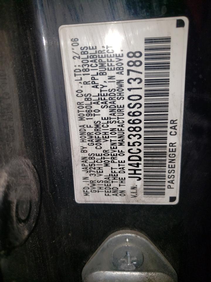 2006 Acura Rsx VIN: JH4DC53866S013788 Lot: 57695125