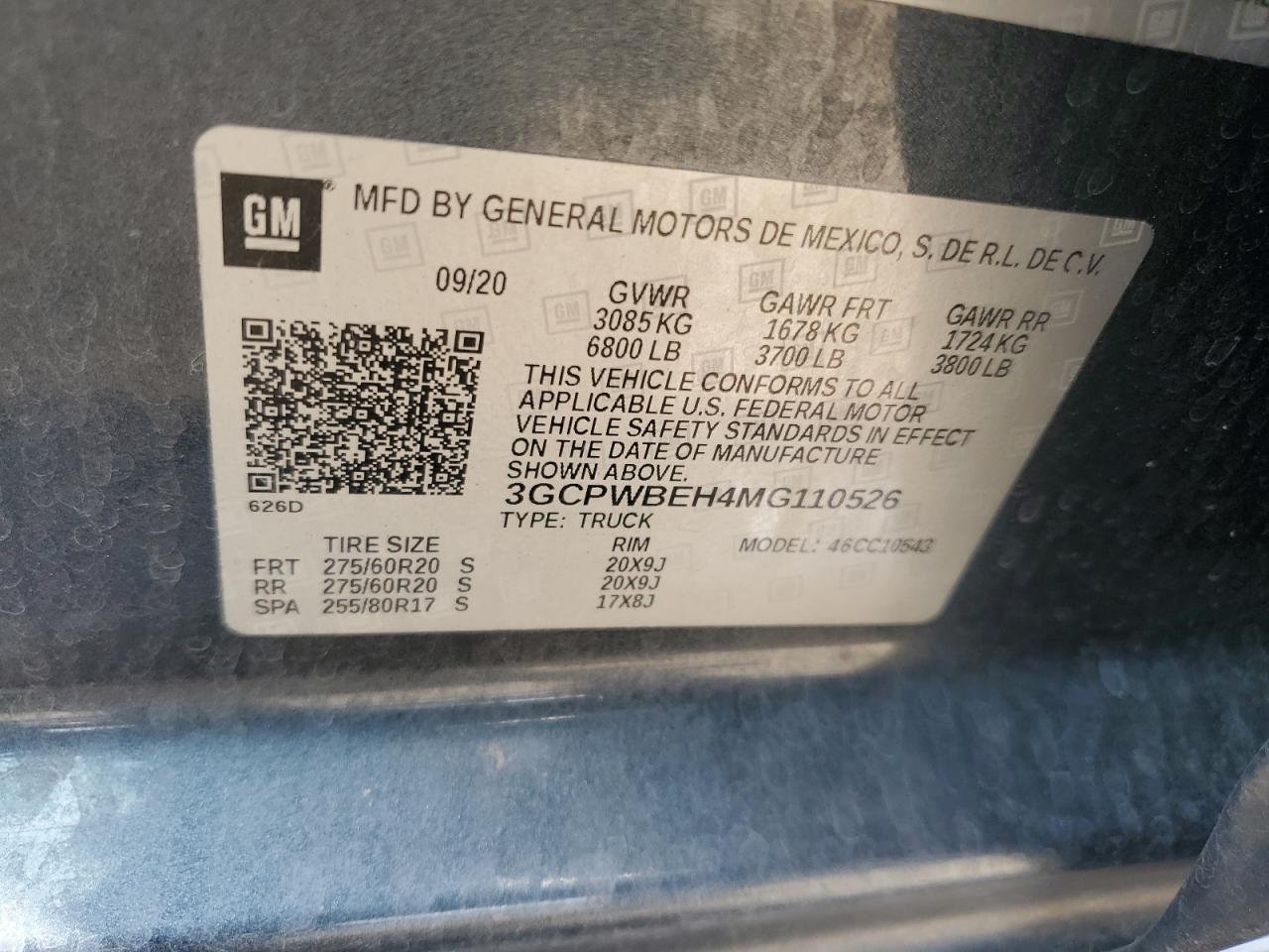 3GCPWBEH4MG110526 CHEVROLET ALL Models 2021