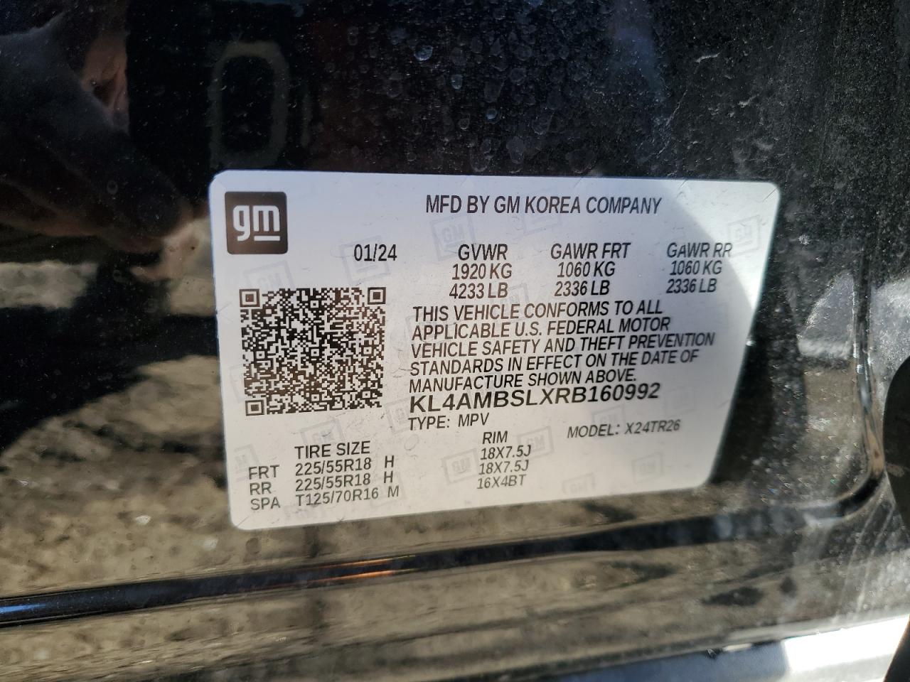 2024 Buick Encore Gx Preferred VIN: KL4AMBSLXRB160992 Lot: 57032775