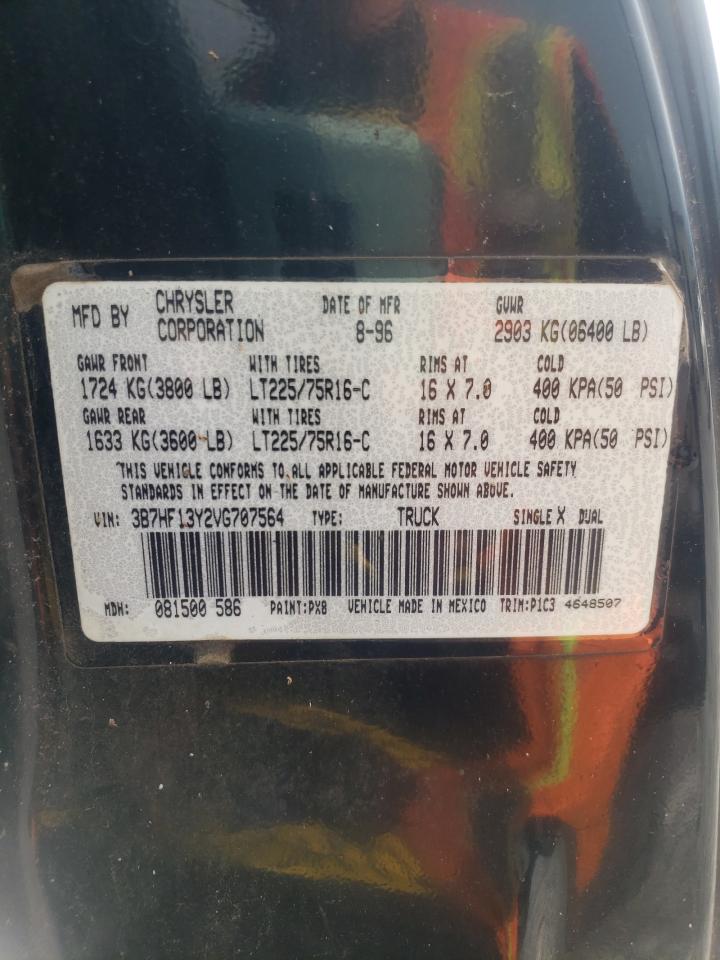 1997 Dodge Ram 1500 VIN: 3B7HF13Y2VG707564 Lot: 56471825