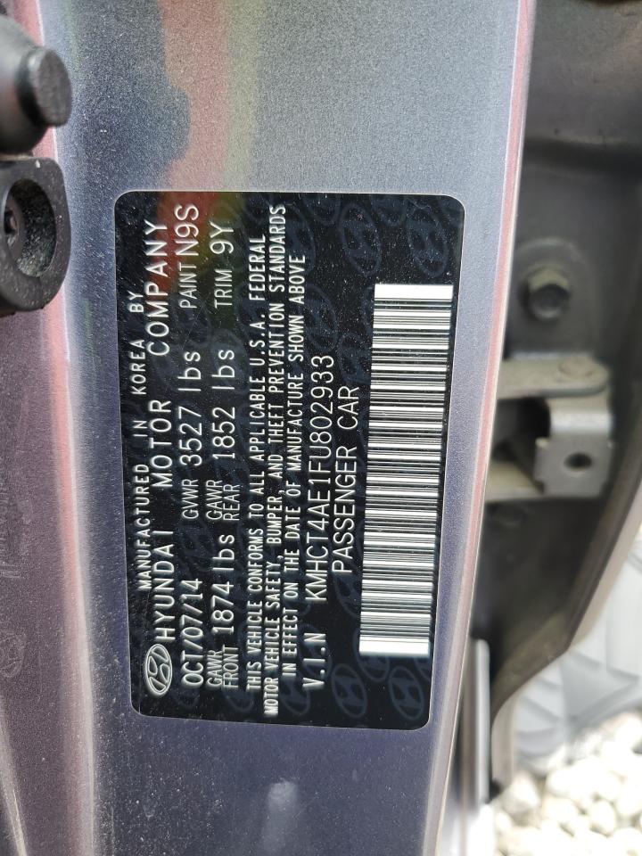 2015 Hyundai Accent Gls VIN: KMHCT4AE1FU802933 Lot: 56151755