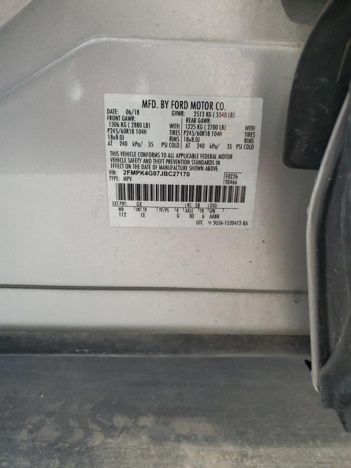 2FMPK4G97JBC27170 FORD EDGE 2018