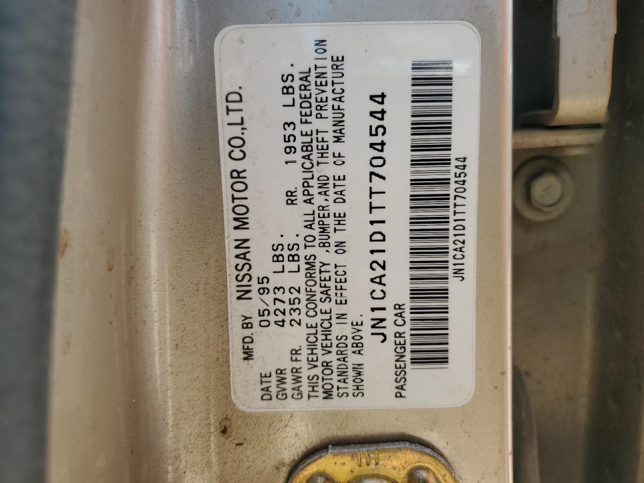 1996 Nissan Maxima Gle VIN: JN1CA21D1TT704544 Lot: 56182465