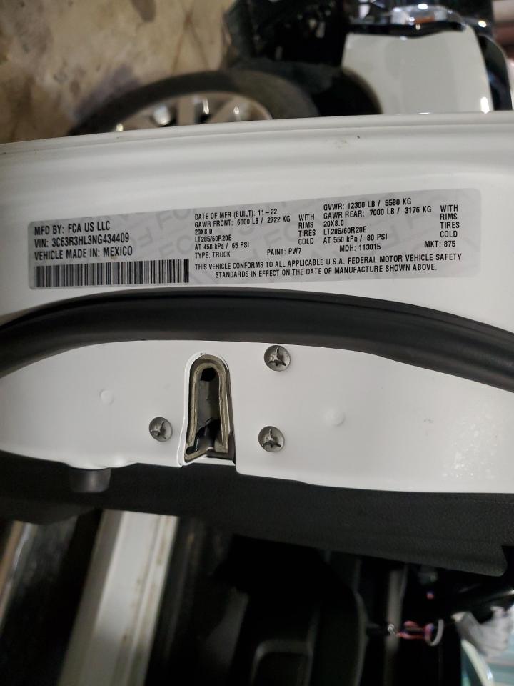 2022 Ram 3500 Big Horn/Lone Star VIN: 3C63R3HL3NG434409 Lot: 55566975