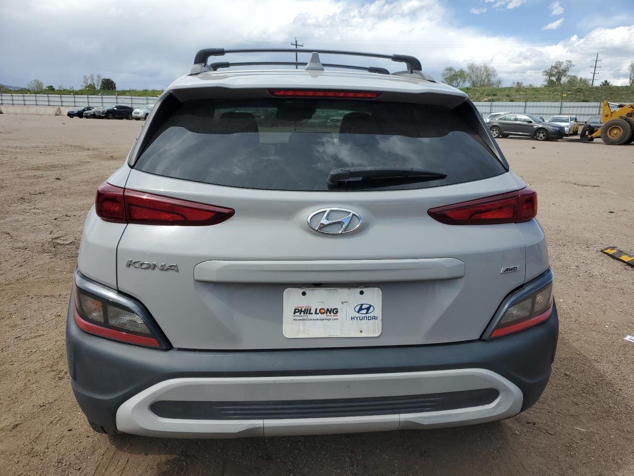 2022 Hyundai Kona Sel VIN: KM8K6CAB0NU777296 Lot: 56706125