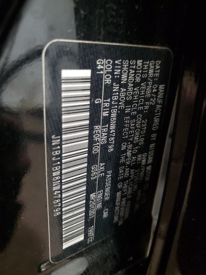 2022 Nissan Rogue Sport Sv VIN: JN1BJ1BW8NW478798 Lot: 56356455