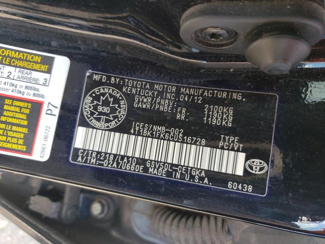 2012 TOYOTA CAMRY SE