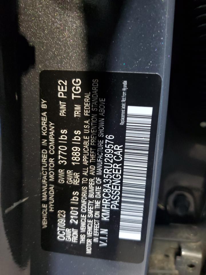 2024 Hyundai Venue Sel VIN: KMHRC8A35RU289576 Lot: 56258335