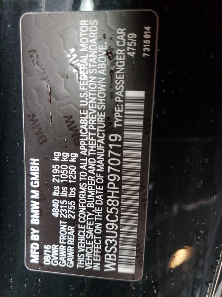 2017 BMW M4 VIN: WBS3U9C58HP970719 Lot: 56536075