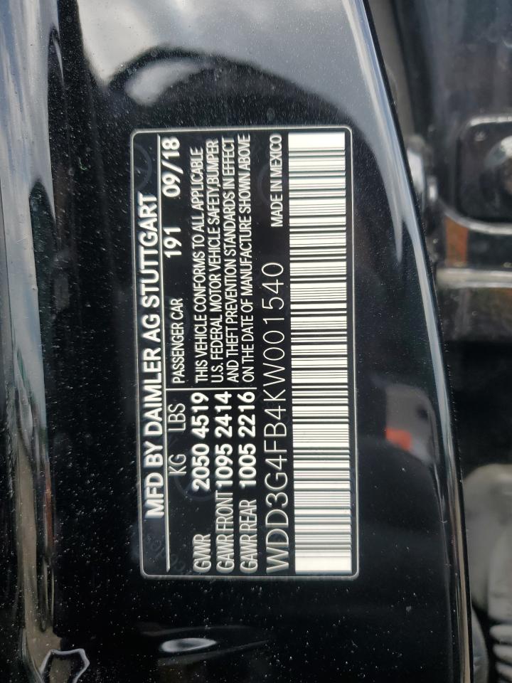 2019 Mercedes-Benz A 220 4Matic VIN: WDD3G4FB4KW001540 Lot: 56924405
