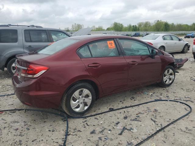  HONDA CIVIC 2014 Бургунди