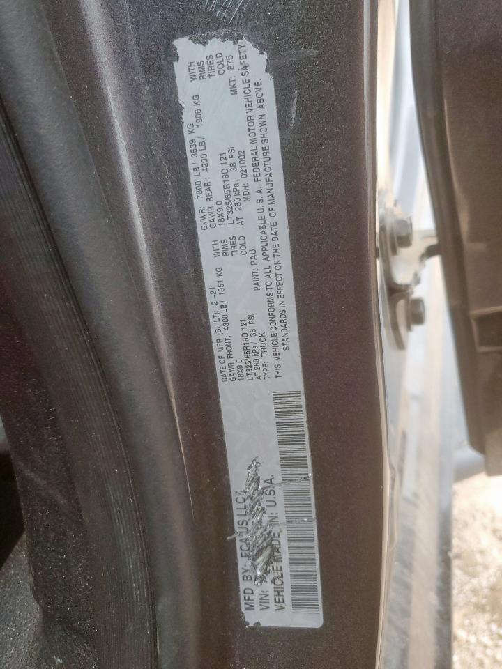2021 Ram 1500 Trx VIN: 1C6SRFU93MN760689 Lot: 57148135