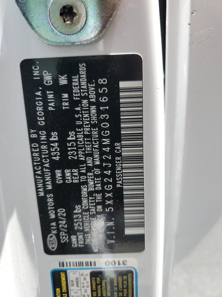 2021 Kia K5 Lx VIN: 5XXG24J24MG031658 Lot: 57442635