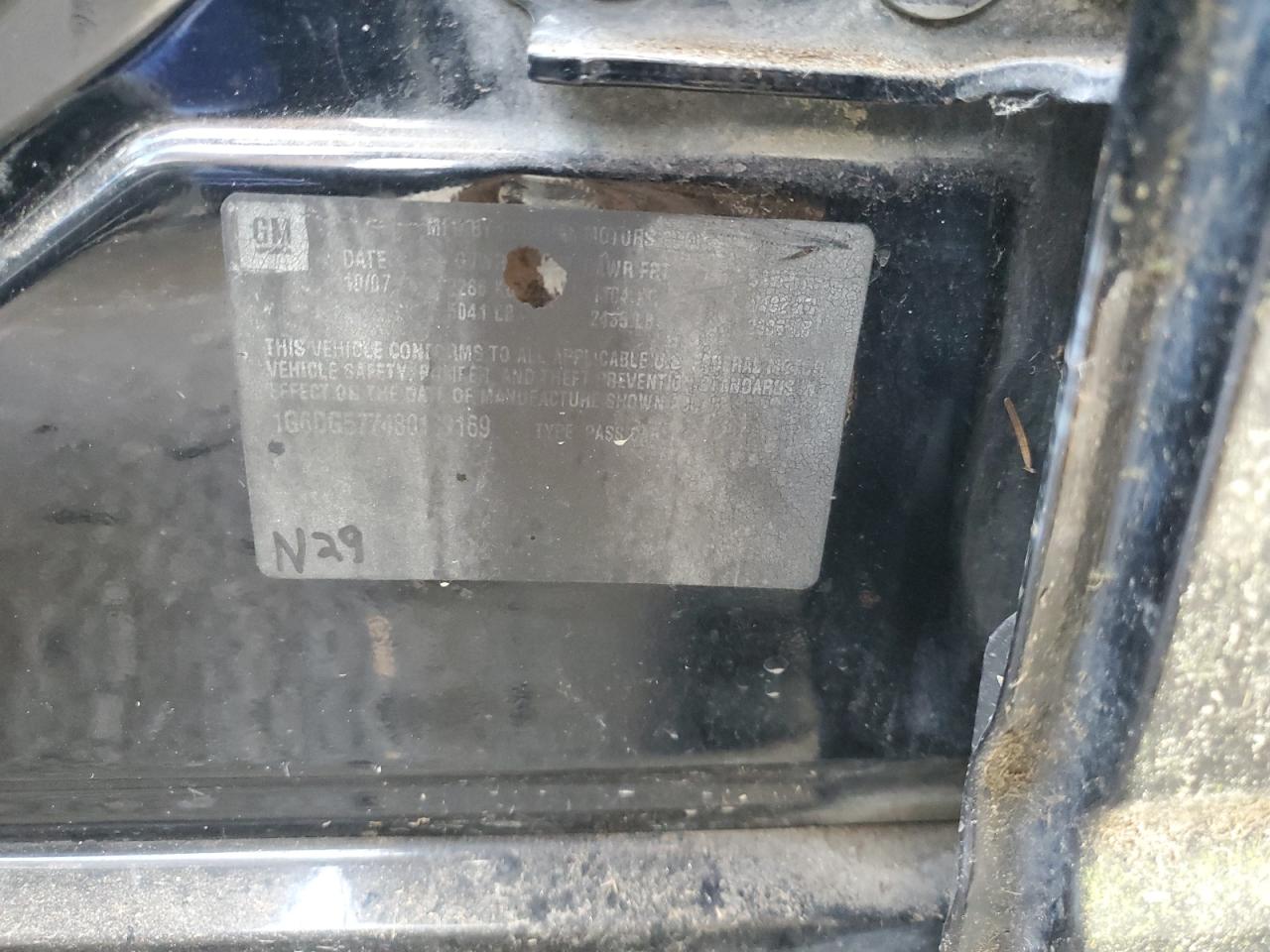 2008 Cadillac Cts VIN: 1G6DG577480139169 Lot: 69429695