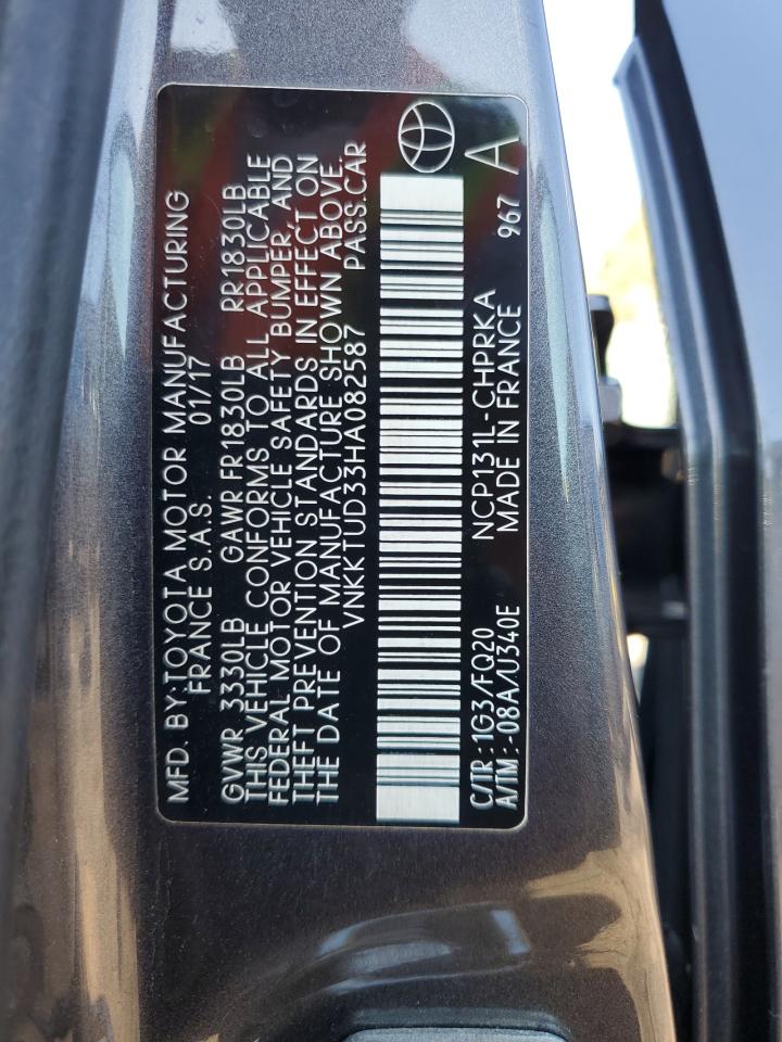 2017 Toyota Yaris L VIN: VNKKTUD33HA082587 Lot: 56058175