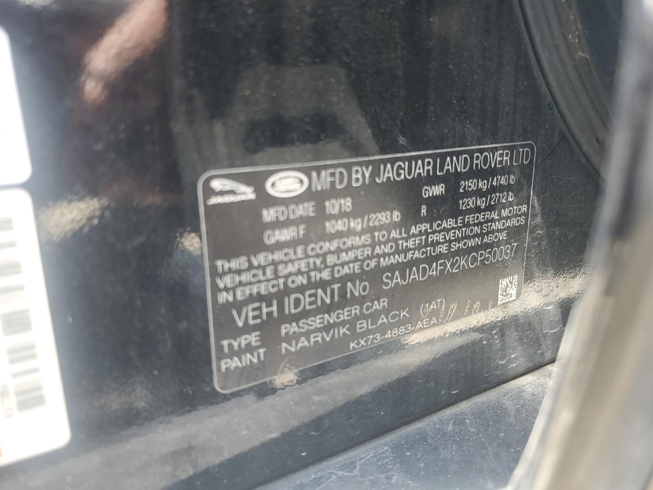 2019 Jaguar Xe Premium VIN: SAJAD4FX2KCP50037 Lot: 57603375