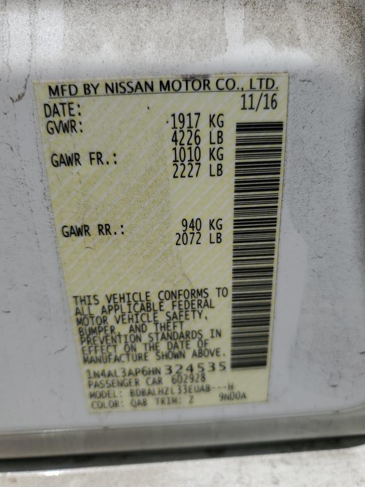 1N4AL3AP6HN324535 NISSAN ALTIMA 2017