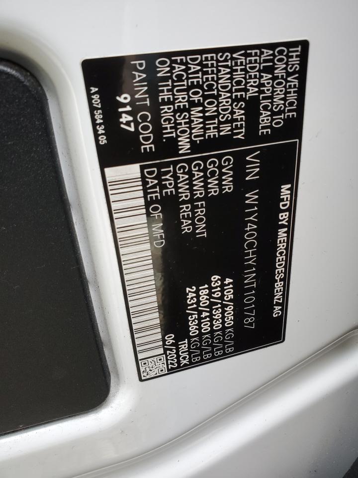 2022 Mercedes-Benz Sprinter 2500 VIN: W1Y40CHY1NT101787 Lot: 57883715