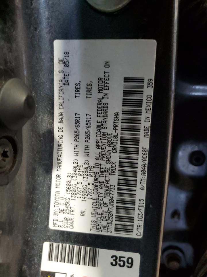 3TMDZ5BN7JM047733 TOYOTA TACOMA 2018
