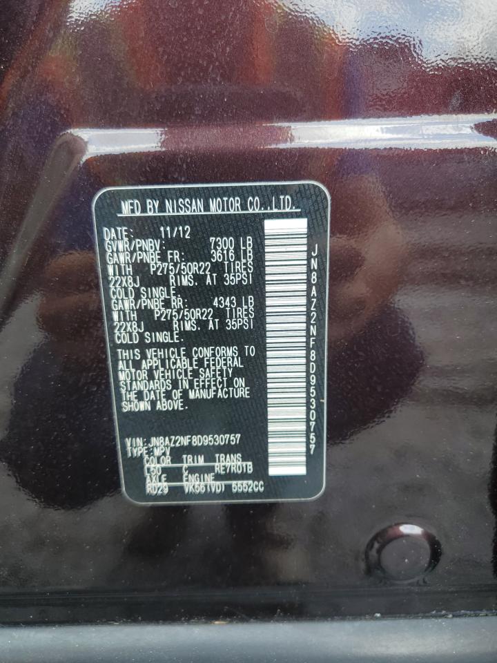 2013 Infiniti Qx56 VIN: JN8AZ2NF8D9530757 Lot: 55669505