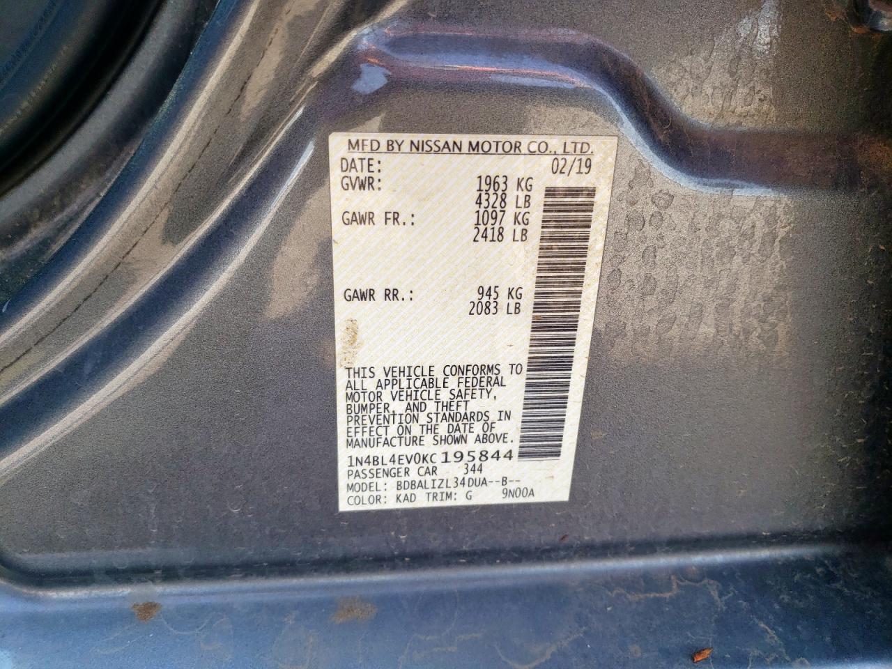 1N4BL4EV0KC195844 NISSAN ALTIMA 2019