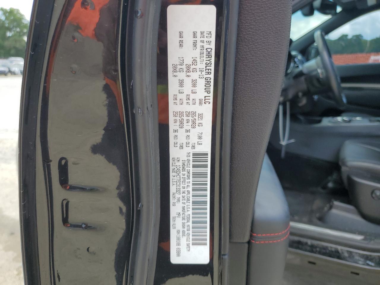 2014 Dodge Durango R/T VIN: 1C4SDHCT7EC313327 Lot: 56786765