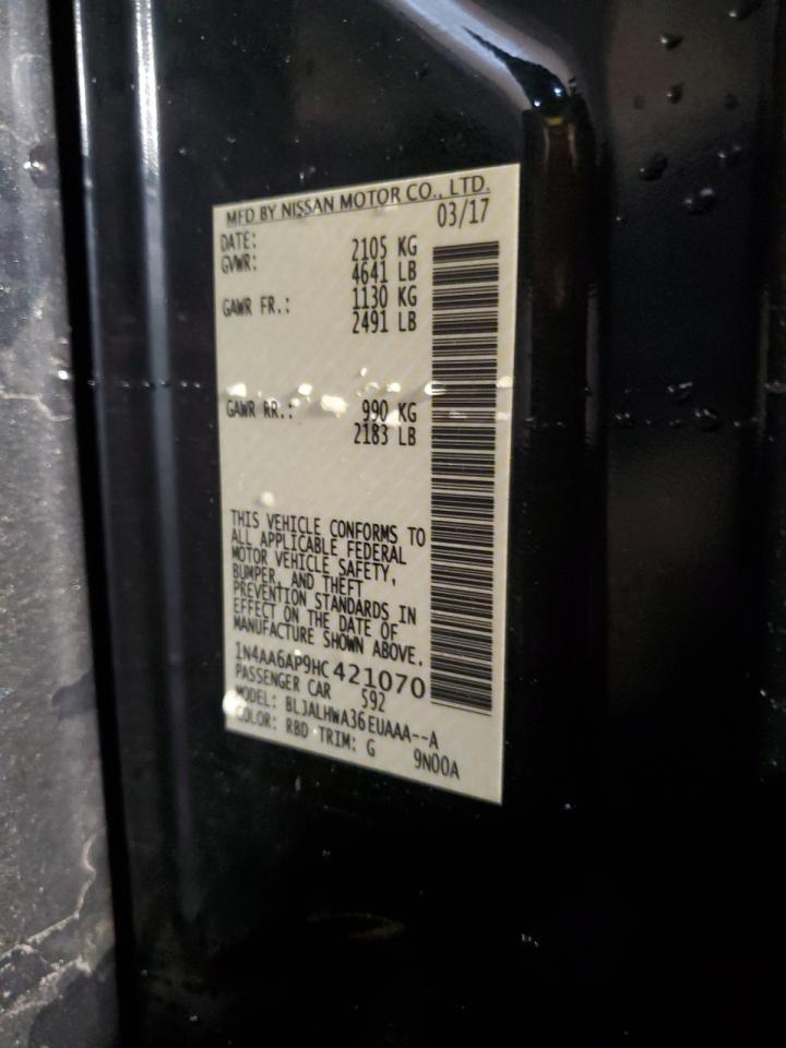 1N4AA6AP9HC421070 NISSAN MAXIMA 2017
