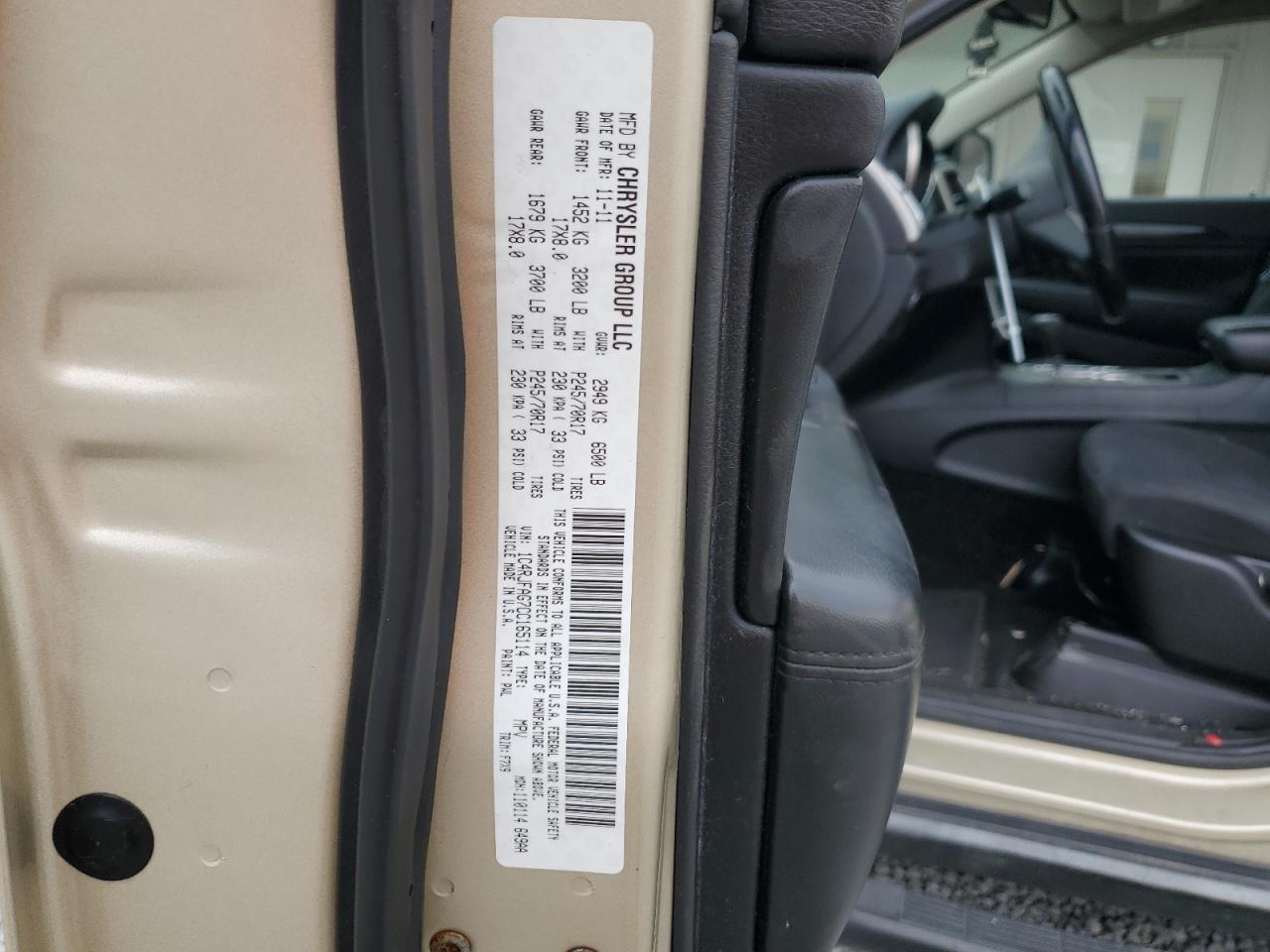 2012 Jeep Grand Cherokee Laredo VIN: 1C4RJFAG7CC165114 Lot: 56717385