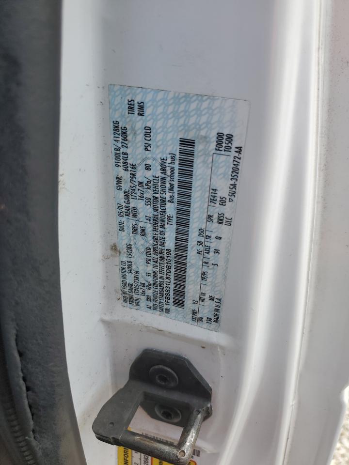 2007 Ford Econoline E350 Super Duty Wagon VIN: 1FBSS31L87DB10198 Lot: 58800765