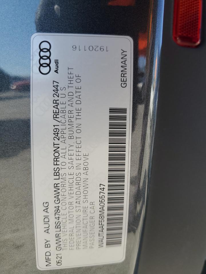 2021 Audi A5 Premium Plus 45 VIN: WAUTAAF58MA055747 Lot: 57166025
