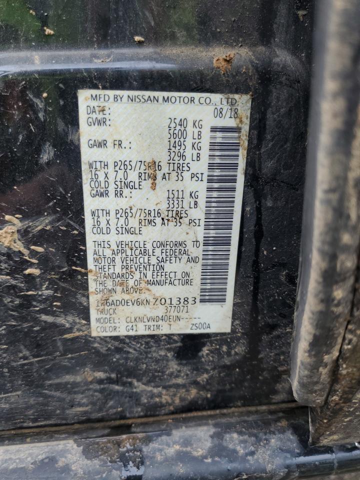 2019 Nissan Frontier S VIN: 1N6AD0EV6KN701383 Lot: 55467475