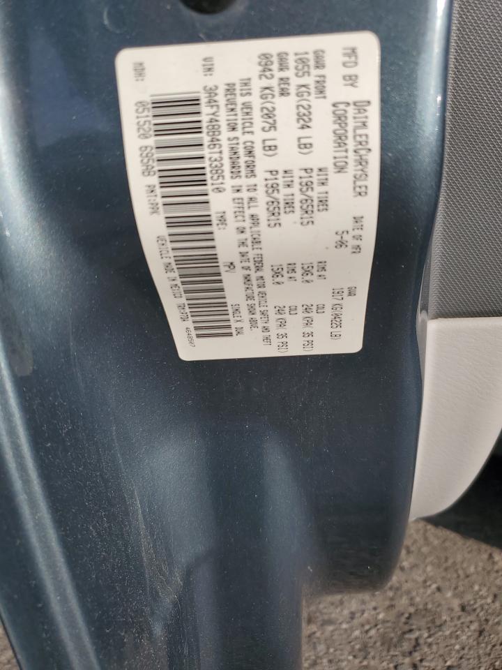 2006 Chrysler Pt Cruiser VIN: 3A4FY48B46T338510 Lot: 56633475