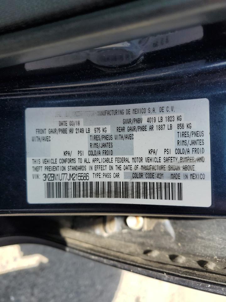 2018 Mazda 3 Sport VIN: 3MZBN1U77JM215586 Lot: 56766805