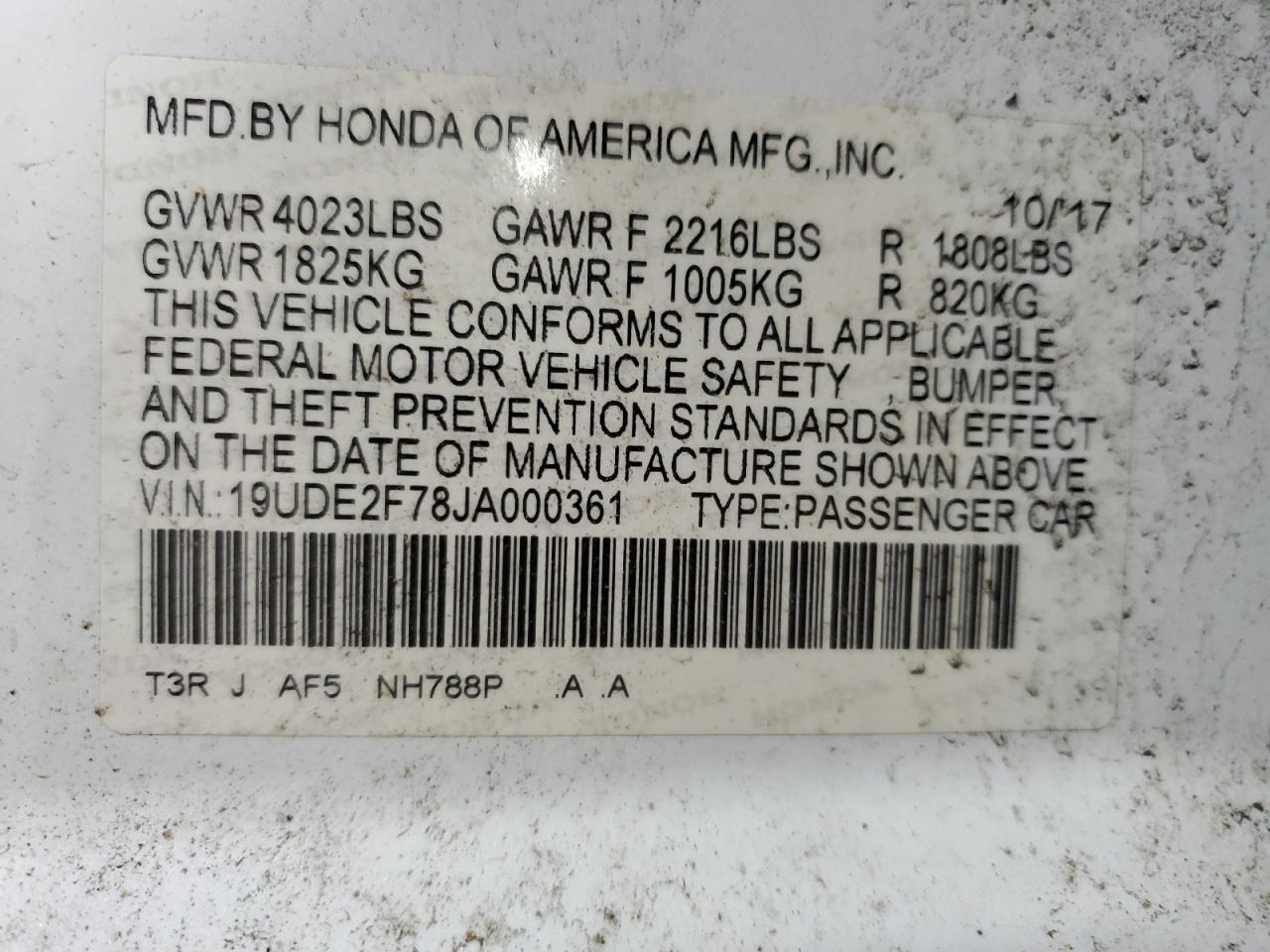 2018 Acura Ilx Premium VIN: 19UDE2F78JA000361 Lot: 58800745