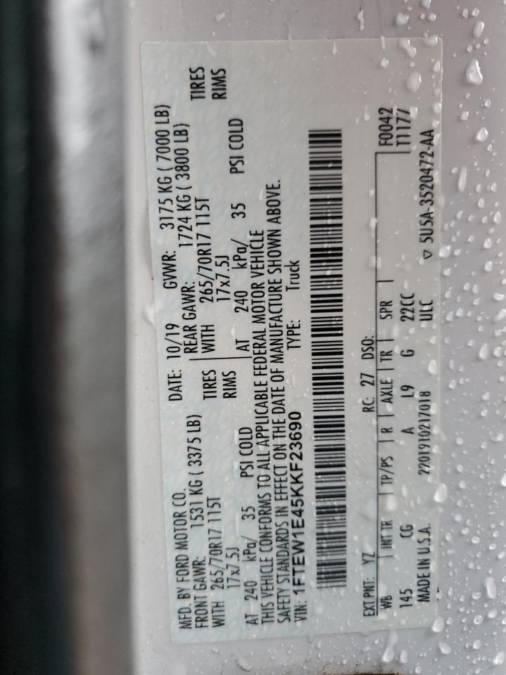 1FTEW1E45KKF23690 FORD F-150 2019