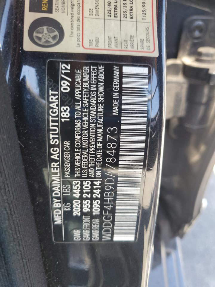 2013 Mercedes-Benz C 250 VIN: WDDGF4HB9DA784873 Lot: 57907755