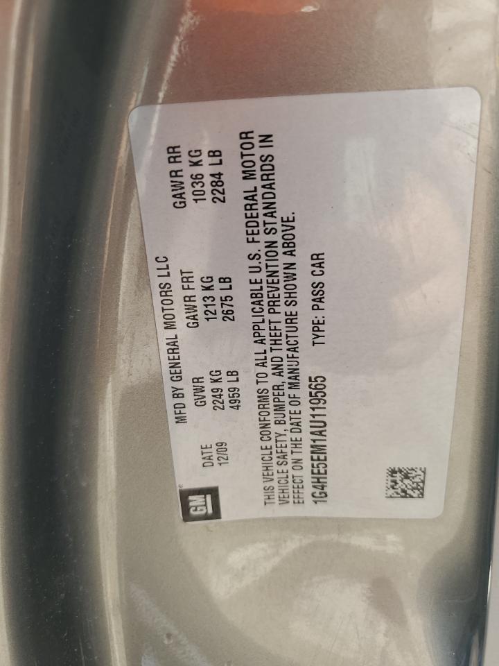 2010 Buick Lucerne Cxl VIN: 1G4HE5EM1AU119565 Lot: 59899645