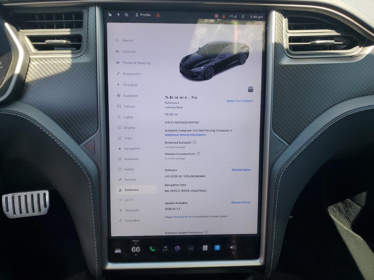 2020 Tesla Model S VIN: 5YJSA1E43LF415780 Lot: 56511455