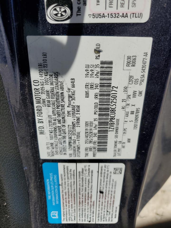 2012 Ford Mustang Boss 302 VIN: 1ZVBP8CU8C5250172 Lot: 57082155