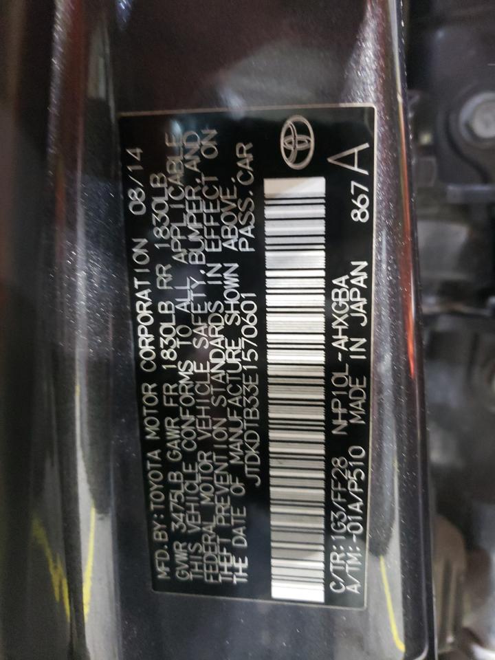 2014 Toyota Prius C VIN: JTDKDTB33E1570601 Lot: 55306925